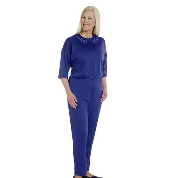 Silvert's Women Antistrip Suit(Non-Tear) Alzheirmer's Jumpsuit, M, Cobalt