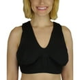 thumbnail image 1 of Silverts 189300104 Soft Comfy Wire-Free D to DD Cup Size Sleep & Lounge Bra, Black - Large, 1 of 2