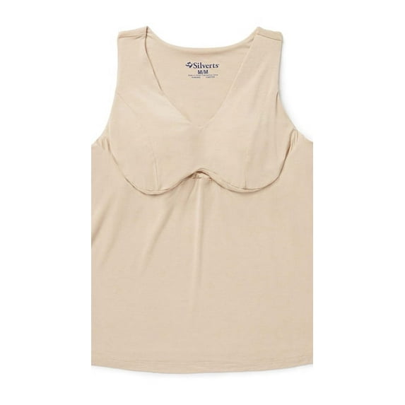 Silverts 189100203 DD to HH Comfy Wire-Free Bra Camisole Vest, Cream - Medium