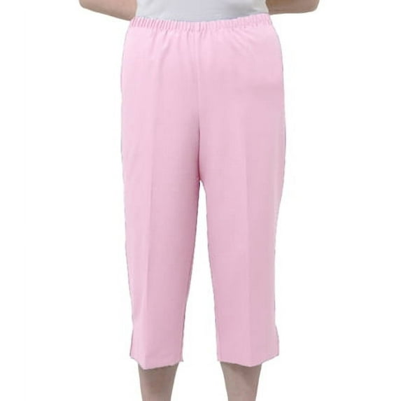 Silverts 233401404 Womens Adaptive Wheelchair Capri Pants, Pink - Extra Large