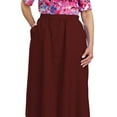 thumbnail image 1 of Silvert's Women Gabardine Plus Size Skirt, 40, Burgundy, 1 of 1