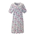 thumbnail image 1 of Silvert's Women’s Open Back Adaptive Nightgown - Short Sleeve Nightgown for Seniors, 1 of 3