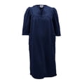 thumbnail image 1 of Silverts Adaptive Silverts-SV26450-SV3-M Womens Adaptive Fleece Housecoat, Navy - Medium, 1 of 3
