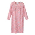 thumbnail image 1 of Silvert's Women’s Open Back Adaptive 100% Cotton Flannel Hospital Gown With Snaps - Plaid Posies XL, 1 of 3