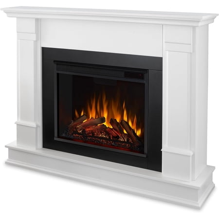 Real Flame Silverton 48" Electric Fireplace in White