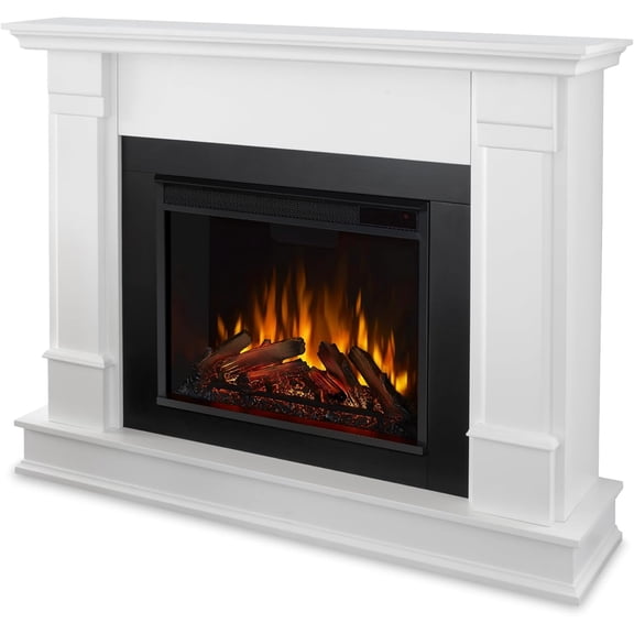 Real Flame Silverton 48" Electric Fireplace in White