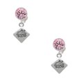 thumbnail image 1 of Delight Jewelry Silvertone 2-D ''Bad Hair Day'' with Girl Pink Crystal Clip on Earrings, 1 of 5