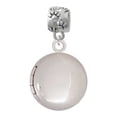 thumbnail image 1 of Silvertone 20mm Round Locket - Paw Print Charm Bead, 1 of 1