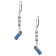 thumbnail image 1 of Silvertone 3-D Blue Baby Bottle Crystal Madison Leverback Earrings, 1 of 2