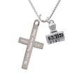 thumbnail image 1 of Silvertone 3-D ''Denied'' Stamp - She is More Precious - Cross Necklace, 1 of 2