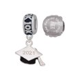 thumbnail image 1 of Silvertone 3-D Graduation Hat with 2021 10K Run She Believed She Could Charm Beads (Set of 2), 1 of 1