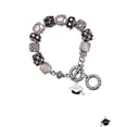 thumbnail image 1 of Silvertone 3-D Graduation Hat with 2021 Black Pebble Bead Charm Bracelet, 1 of 1