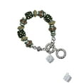 thumbnail image 1 of Silvertone 3-D Present Box with Bow and Crystal Fall Crystal Bead Charm Bracelet, 1 of 1