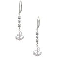 thumbnail image 1 of Silvertone AB Crystal Anchor Crystal Madison Leverback Earrings, 1 of 2