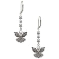 thumbnail image 1 of Silvertone Angel with Heart Crystal Madison Leverback Earrings, 1 of 2