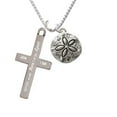 thumbnail image 1 of Silvertone Antiqued Sand Dollar - I Set You Apart - Cross Necklace, 1 of 2