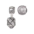thumbnail image 1 of Silvertone Antiqued Woven Rope Spinner 26.2 Marathon Run She Believed She Could Charm Beads (Set of 2), 1 of 1