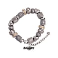 thumbnail image 1 of Silvertone Black Cowgirl Silver Tone Christian Bead Bracelet, 1 of 4