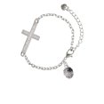 thumbnail image 1 of Silvertone Black Spider on Web Spinner - Everlasting Love - Cross Bracelet, 1 of 1