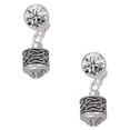 thumbnail image 1 of Silvertone Celtic Knot Band Spinner Clear Crystal Clip On Earrings, 1 of 3