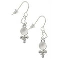 thumbnail image 1 of Silvertone Clear Frosted Baby Rattle Heart French Earrings, 1 of 1