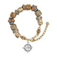 thumbnail image 1 of Silvertone Compass Two Tone Christian Bead Bracelet, 1 of 4