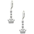 thumbnail image 1 of Silvertone Crown with Clear Crystals Crystal Madison Leverback Earrings, 1 of 2