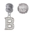 thumbnail image 1 of Silvertone Crystal Initial - B - Come Let us Adore Him Charm Beads (Set of 2), 1 of 1