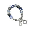 thumbnail image 1 of Silvertone Crystal Initial - D - Blue Moon Bead Charm Bracelet, 1 of 1