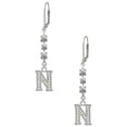 thumbnail image 1 of Silvertone Crystal Initial - N - Crystal Madison Leverback Earrings, 1 of 2