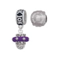 thumbnail image 1 of Silvertone Crystal Purple Spinner 10K Run She Believed She Could Charm Beads (Set of 2), 1 of 1