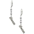 thumbnail image 1 of Silvertone Crystal Script ''Dream'' Crystal Madison Leverback Earrings, 1 of 2