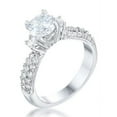 thumbnail image 1 of Silvertone Cubic Zirconia Classic Engagement Ring, 1 of 1