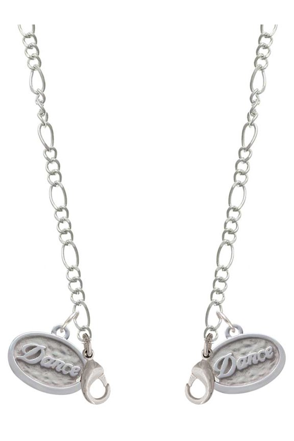 Silvertone Dance - Oval Seal Silvertone Face Mask Necklace
