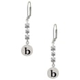 thumbnail image 1 of Silvertone Disc 1/2'' Initial - b - Crystal Madison Leverback Earrings, 1 of 2