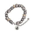 thumbnail image 1 of Silvertone Disc 1/2'' Initial - d - Silver Tone Christian Bead Bracelet, 1 of 4