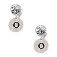 thumbnail image 1 of Silvertone Disc 1/2'' Initial - o - Clear Crystal Clip On Earrings, 1 of 3