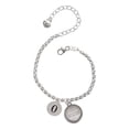 thumbnail image 1 of Silvertone Disc 1/2'' Number - 0 - You Will Forever Be My Always Engraved Bracelet, 1 of 1