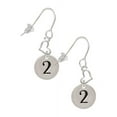 thumbnail image 1 of Silvertone Disc 1/2'' Number - 2 - Heart French Earrings, 1 of 1