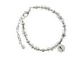 thumbnail image 1 of Silvertone Disc 1/2'' - Symbol - Exclamation Point - ! - Clear Beaded Bracelet, 1 of 1