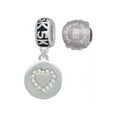 thumbnail image 1 of Silvertone Disc with Crystal Heart 5K Run She Believed She Could Charm Beads (Set of 2), 1 of 1