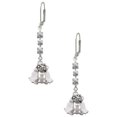 thumbnail image 1 of Silvertone Dog Angel Crystal Madison Leverback Earrings, 1 of 2
