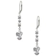 thumbnail image 1 of Silvertone Dolphins Spinner Crystal Madison Leverback Earrings, 1 of 2