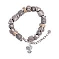 thumbnail image 1 of Silvertone Dolphins Spinner Silver Tone Christian Bead Bracelet, 1 of 4