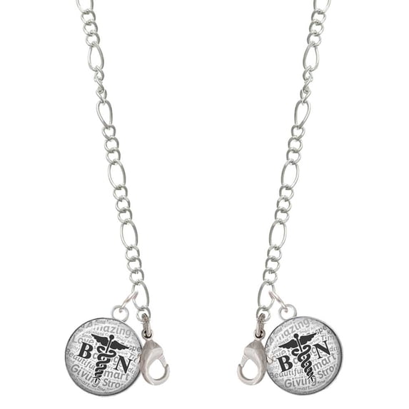 Silvertone Domed Black BN Silvertone Face Mask Necklace