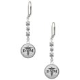 thumbnail image 1 of Silvertone Domed Black DVM Crystal Madison Leverback Earrings, 1 of 2