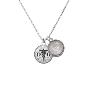 Silver Menorah Dome Necklace with Engraved Disc