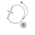 thumbnail image 1 of Silvertone Domed Black PA - Be Still and Know - Cross Bracelet, 1 of 1