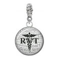 thumbnail image 1 of Silvertone Domed Black RVT - Rope Charm Bead, 1 of 1