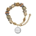 thumbnail image 1 of Silvertone Domed Matthew 5:8 Two Tone Christian Bead Bracelet, 1 of 4